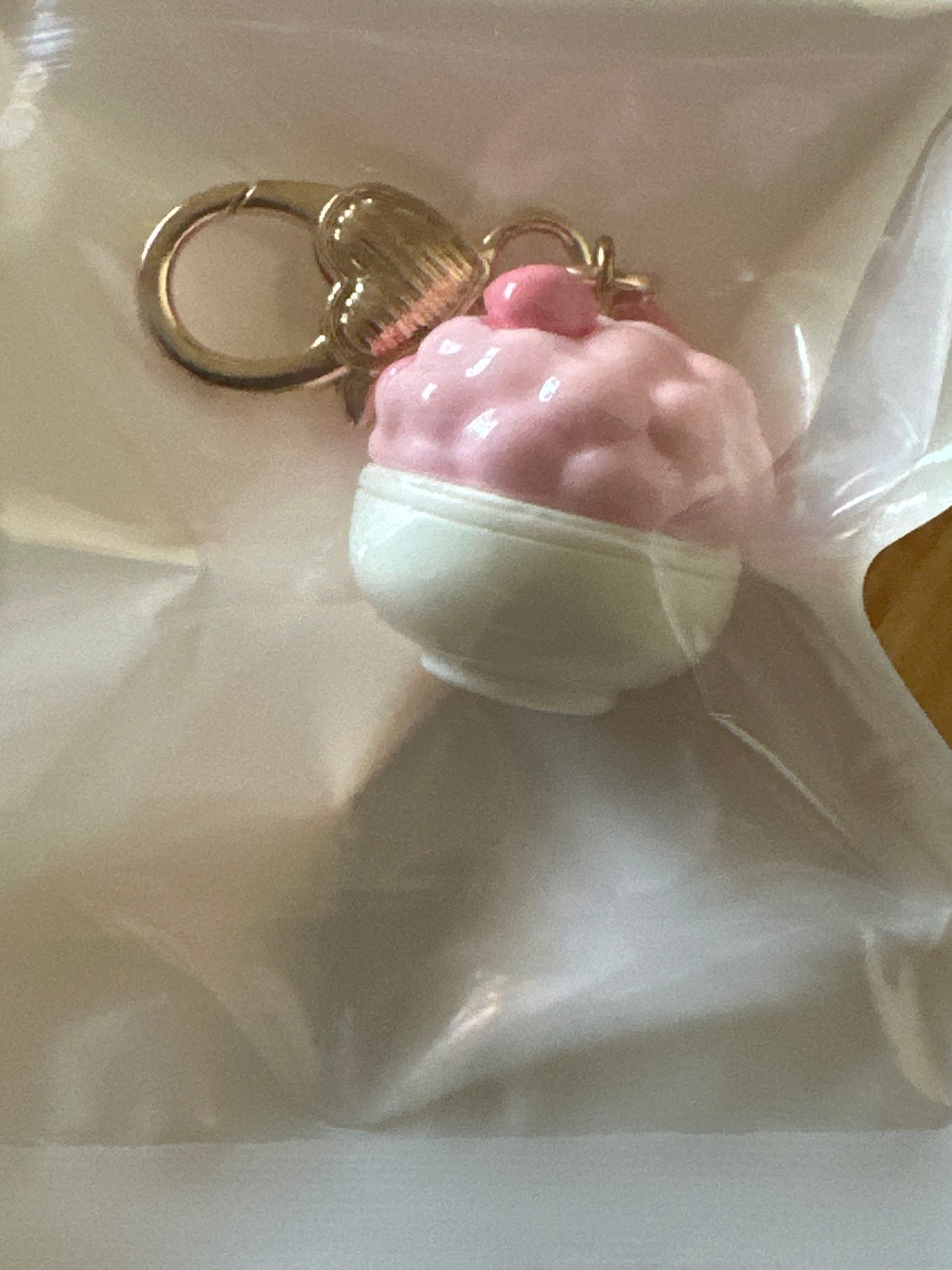 Pink pig cartoon key ring