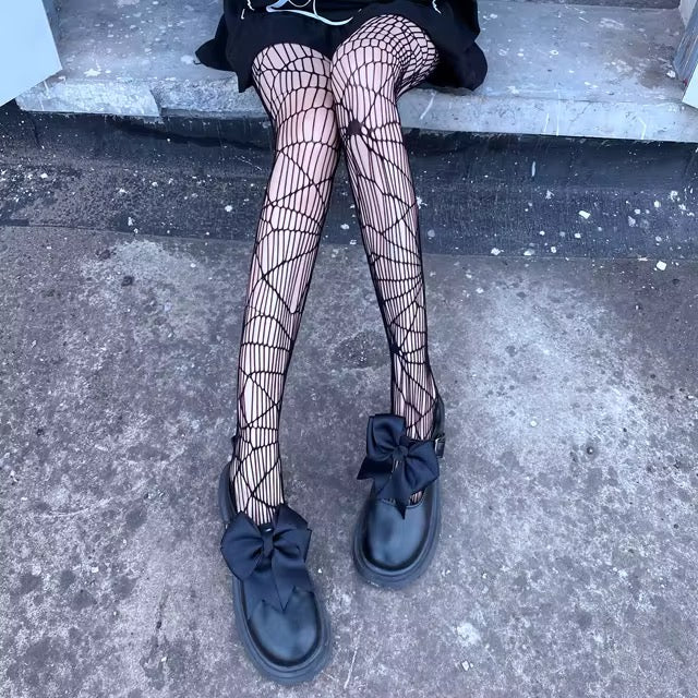 Women's fishnet tights -cobweb pattern