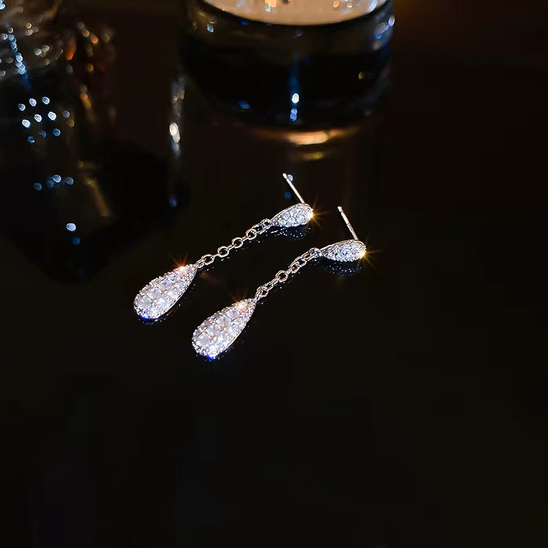 Water drop pendant earrings