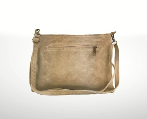 Women's Suede Leather Shoulder Bag- model Celia