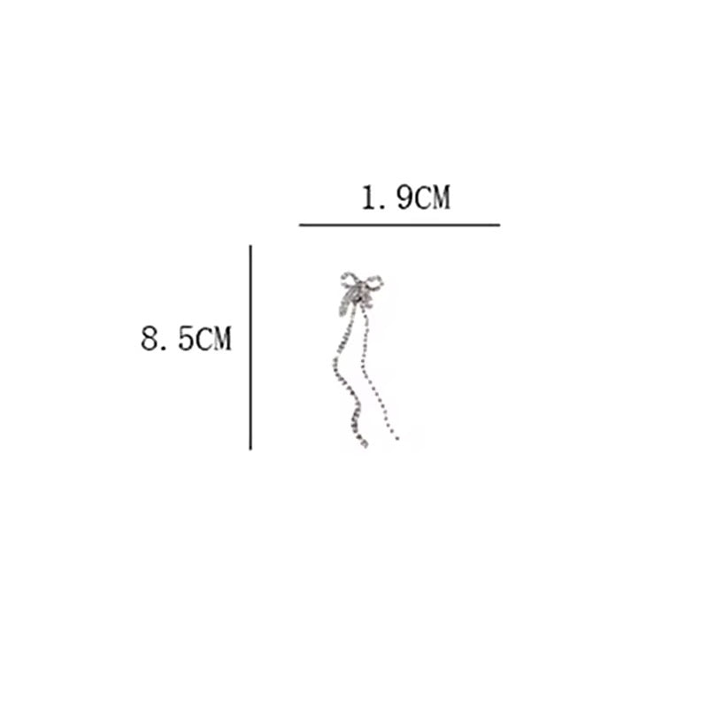 Diamond bow earrings