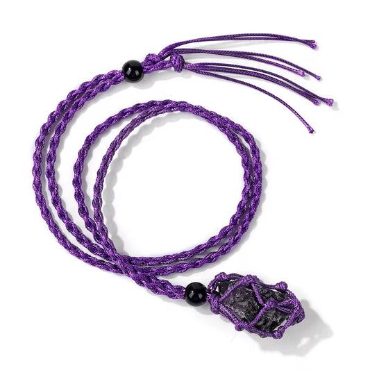 Handmade woven hemp rope necklace