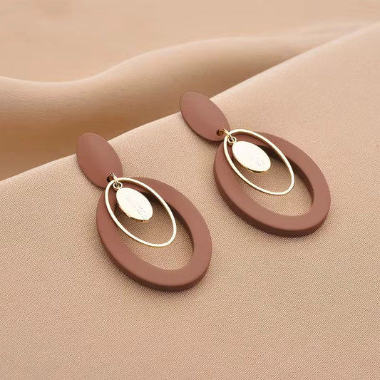 Retro chunky gold plated earrings