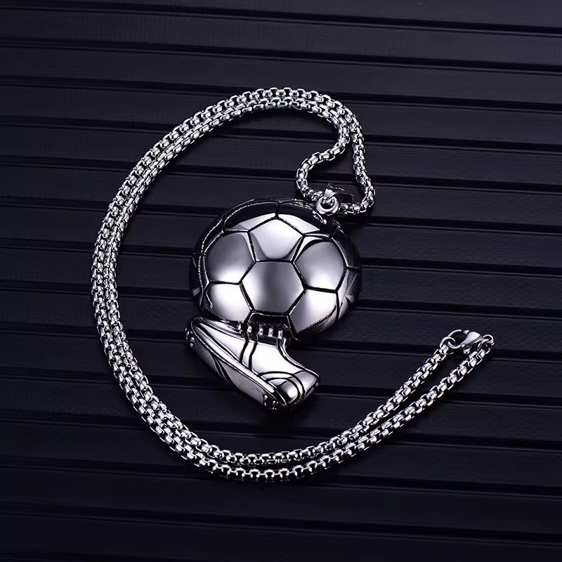 Retro football pendant and necklace