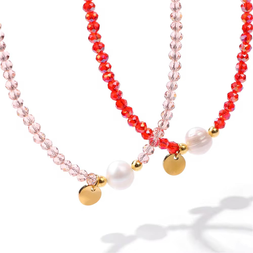 Handmade collarbone necklace pearl pendant