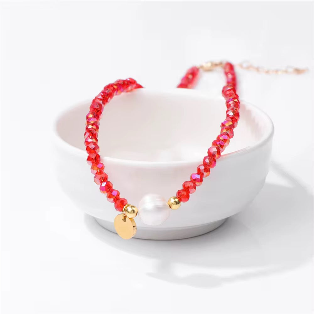 Handmade collarbone necklace pearl pendant