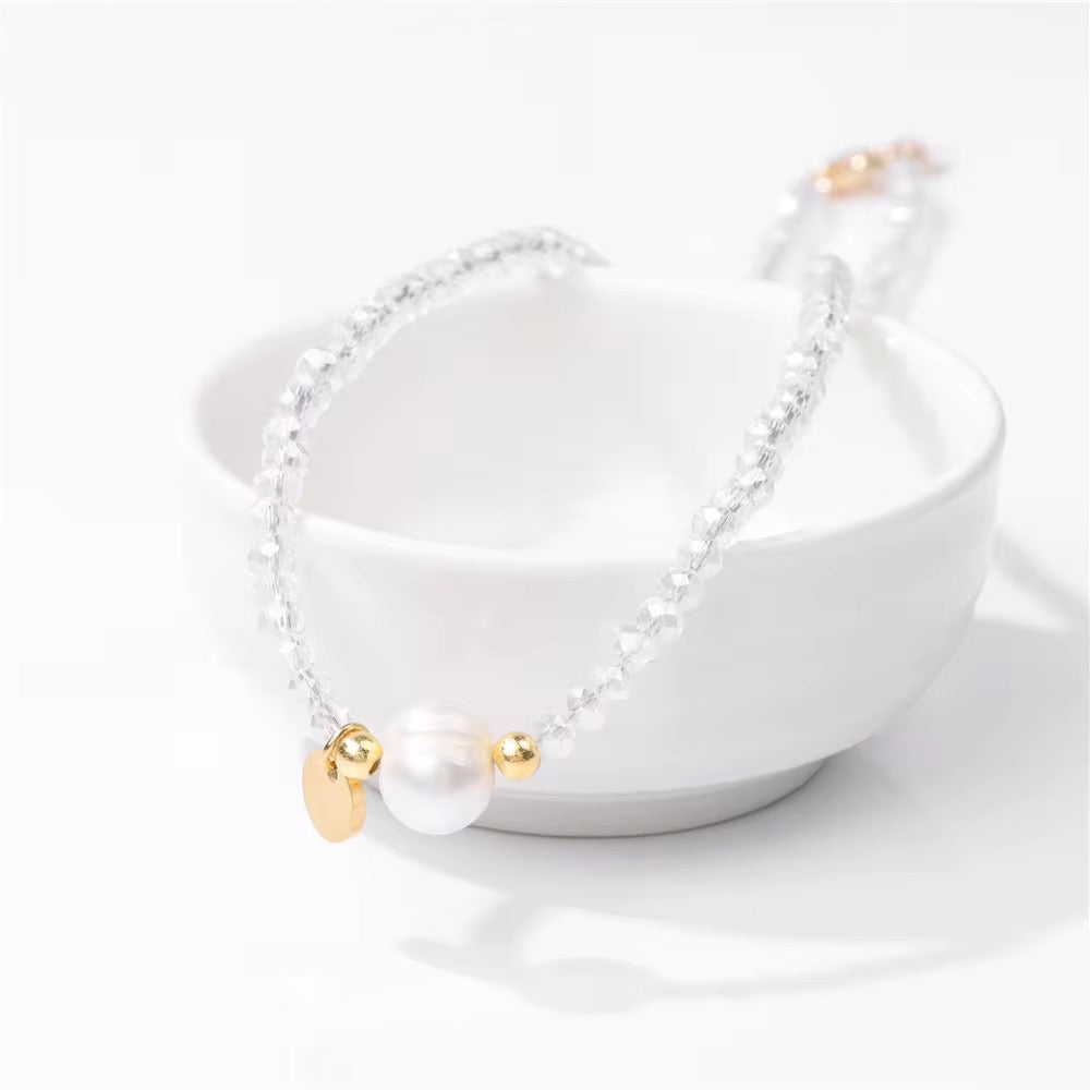 Handmade collarbone necklace pearl pendant