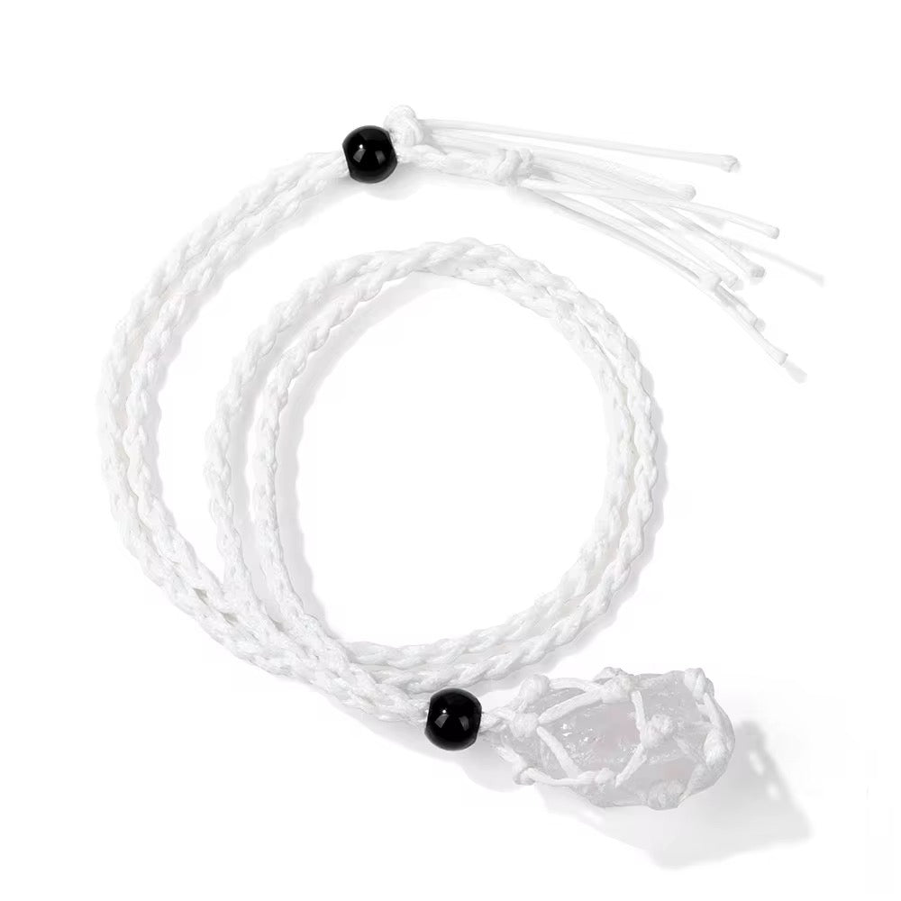 Handmade woven hemp rope necklace