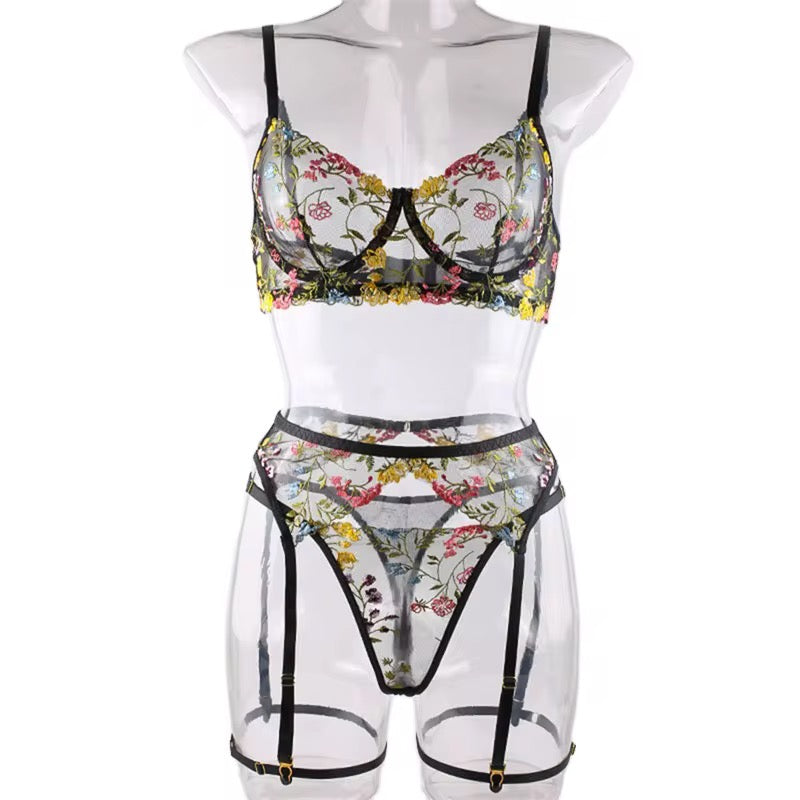 Women's sexy 3 pieces lingerie set