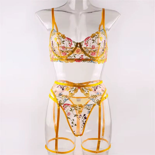 Women's sexy 3 pieces lingerie set