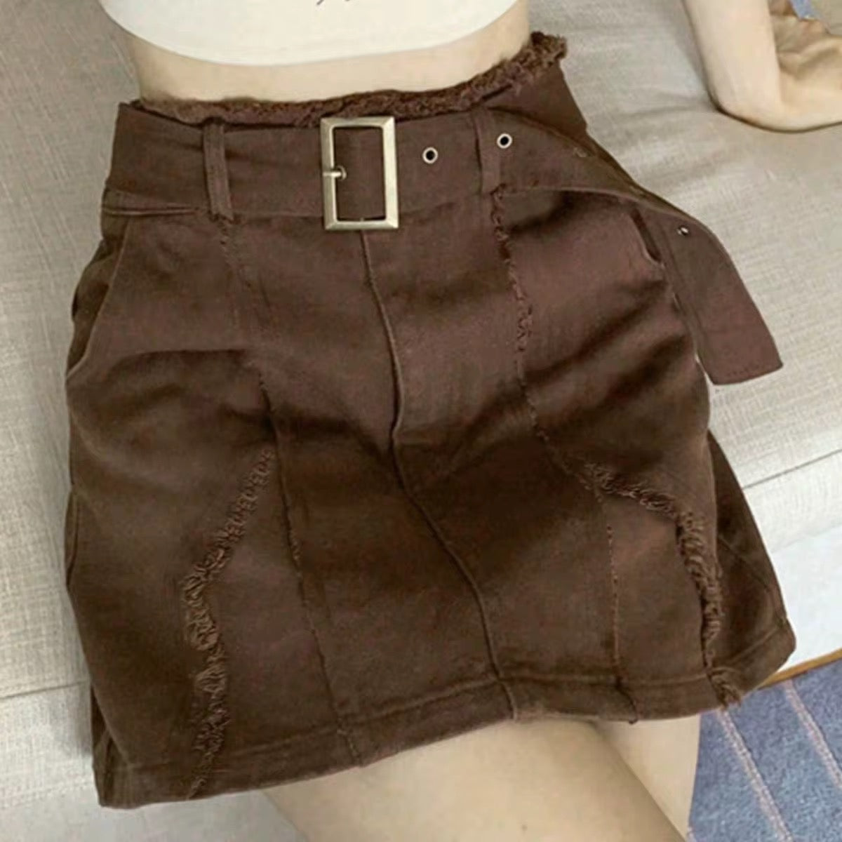 Women's vintage denim skirt