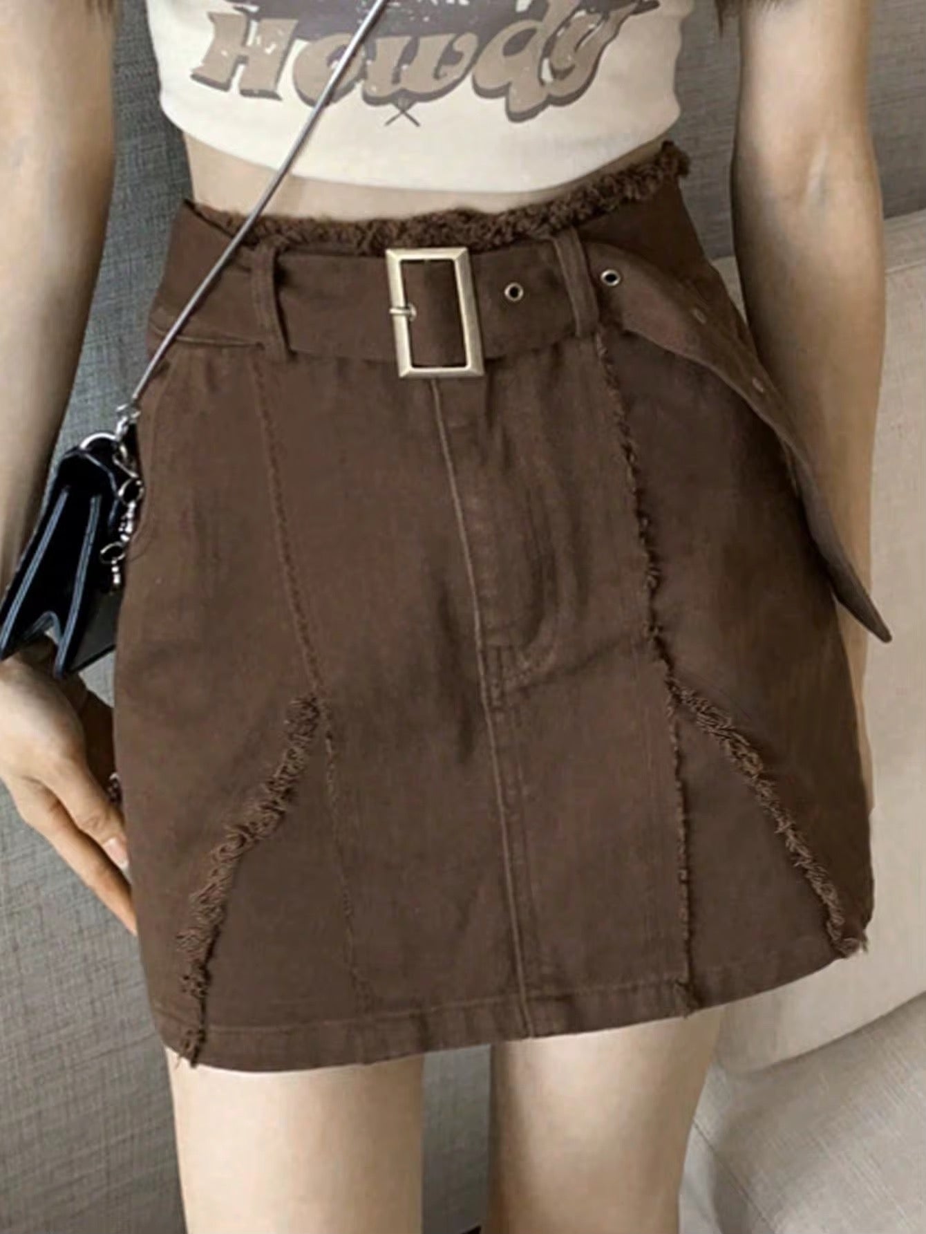 Women's vintage denim skirt