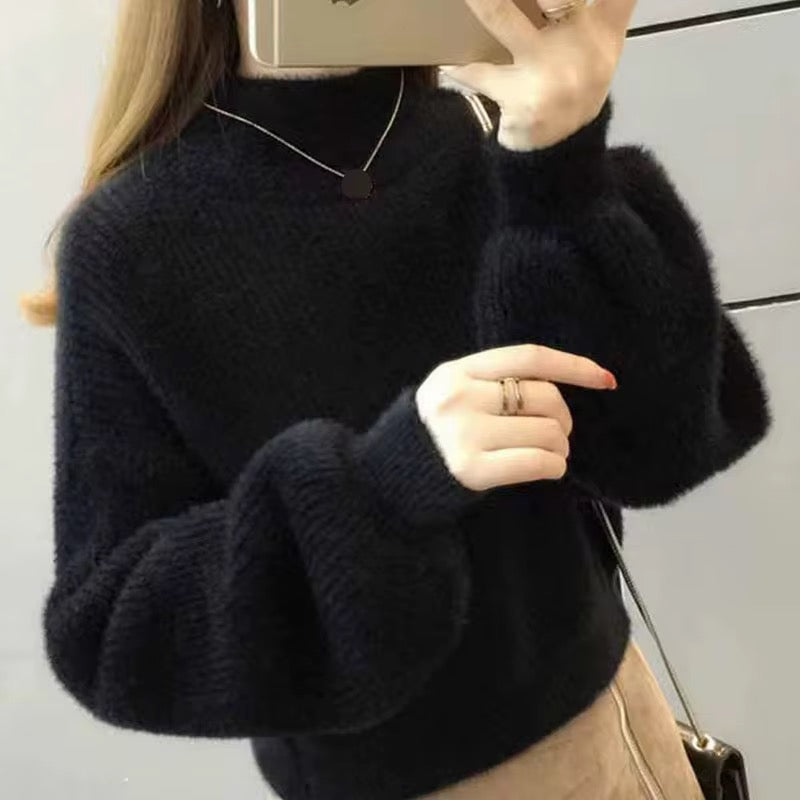 Women's fluffy autumn/winter pullover sweater