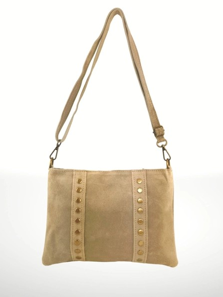 Women's Suede Leather Shoulder Bag- model Celia